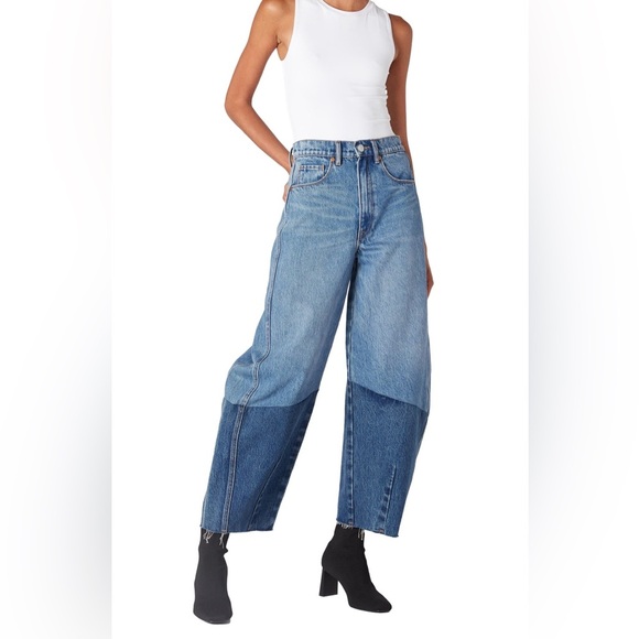 NWT BLANK NYC Denim Barrel Leg Jean in Back Up Dancer Sz 26 - Picture 14 of 14